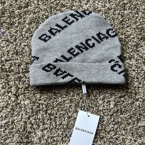 Grey Balenciaga Beanie